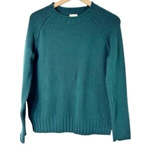 CASLON COZY GREEN FUZZY WOMEN XS LONG SLEEVE SWEATER